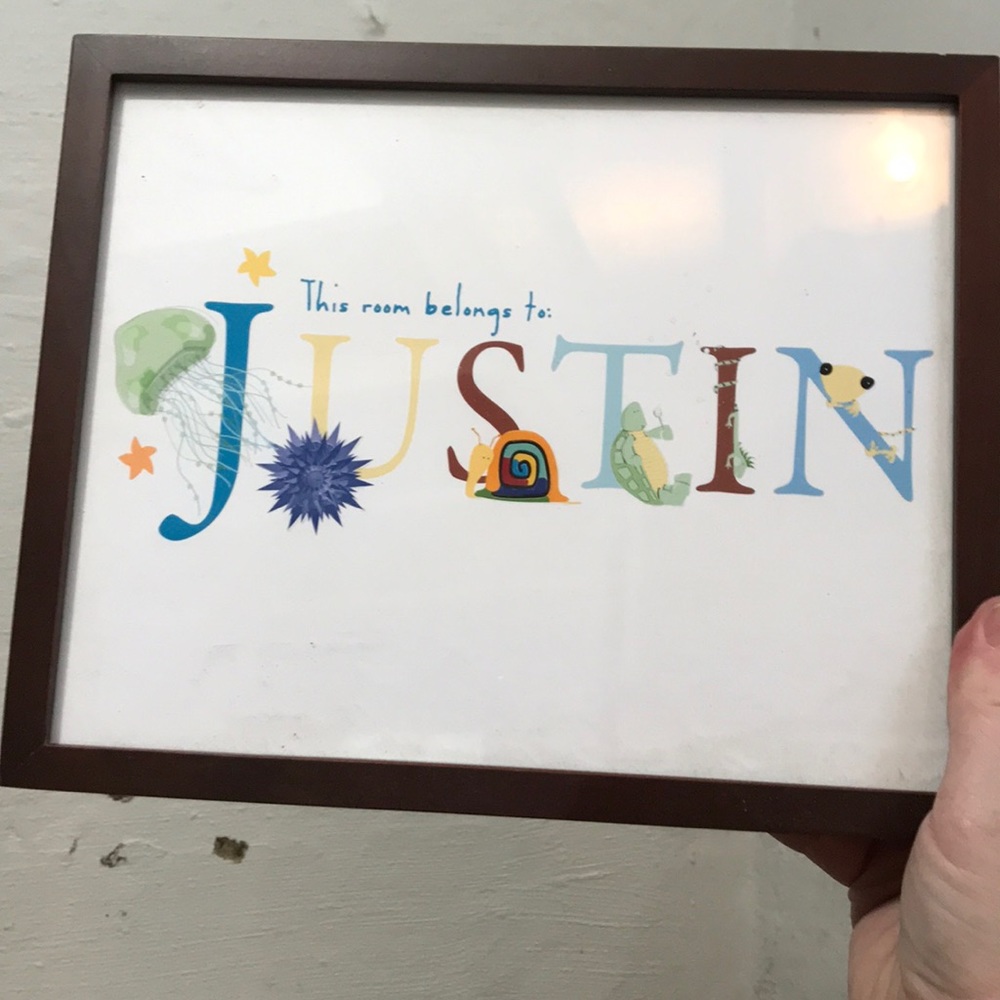 Justin picture framed